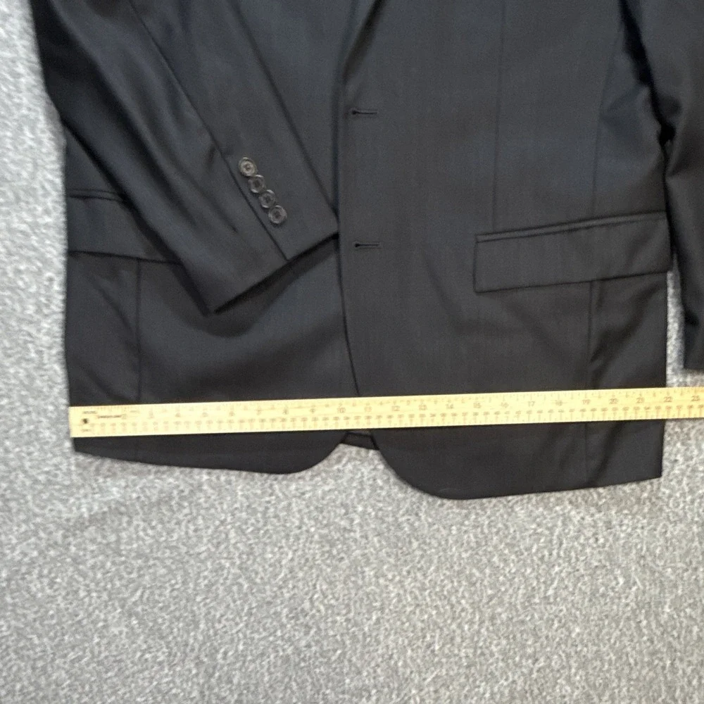 EGARA Black Slim Fit 2pc Worsted Wool Suit Made in Italy 39R/39W